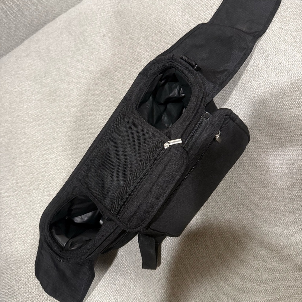 Sleek Black cup holder and Organizer Bag